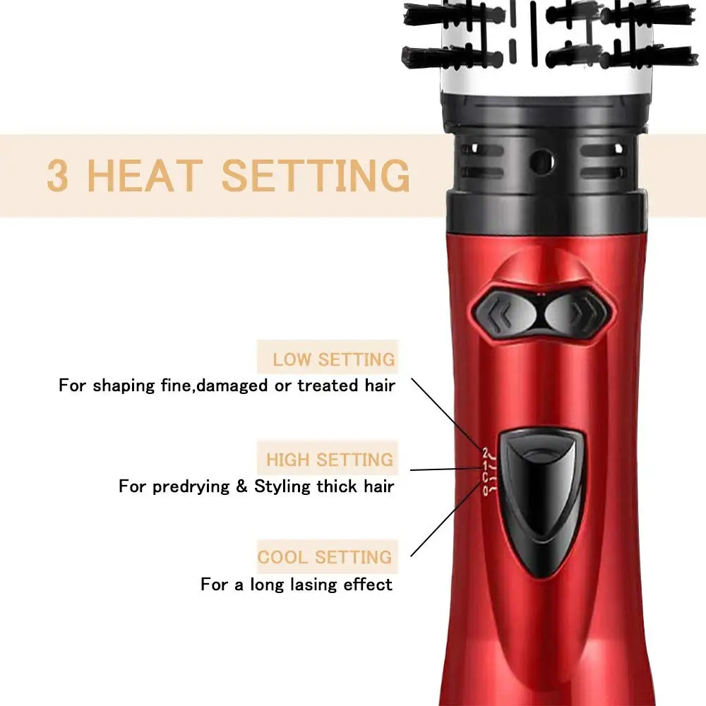 

2 in 1 Electric Hot Air Comb Rotational Hair Curling Hair Straightening Curling Brush Comb Professinal Hair Dryer Comb
