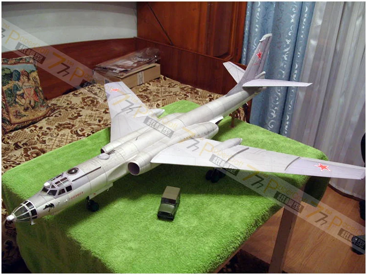 

1:33 1:45 бывший Советский Союз TU-16 Badger, рисунок 16, стратегический бомбардировщик Boom 6, прототип 3D бумаги модель детских игрушек 105 см 75 см