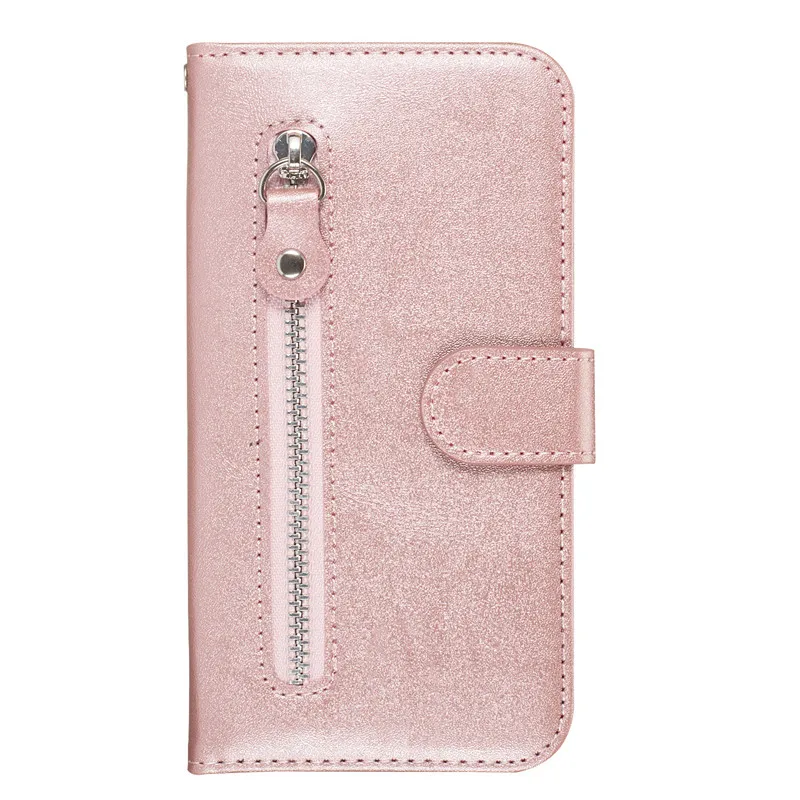 Чехол книжка из натуральной кожи на молнии для Huawei Y6 2018/Honor 7A/Y5 2019/Enjoy 8S/Y6 2019/Honor