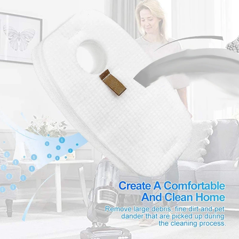 

4 Pack Foam and Felt Filters Replacement for Shark Rocket DuoClean HV380UKT HV380W HV380 HV381 HV382 HV383 HV384Q