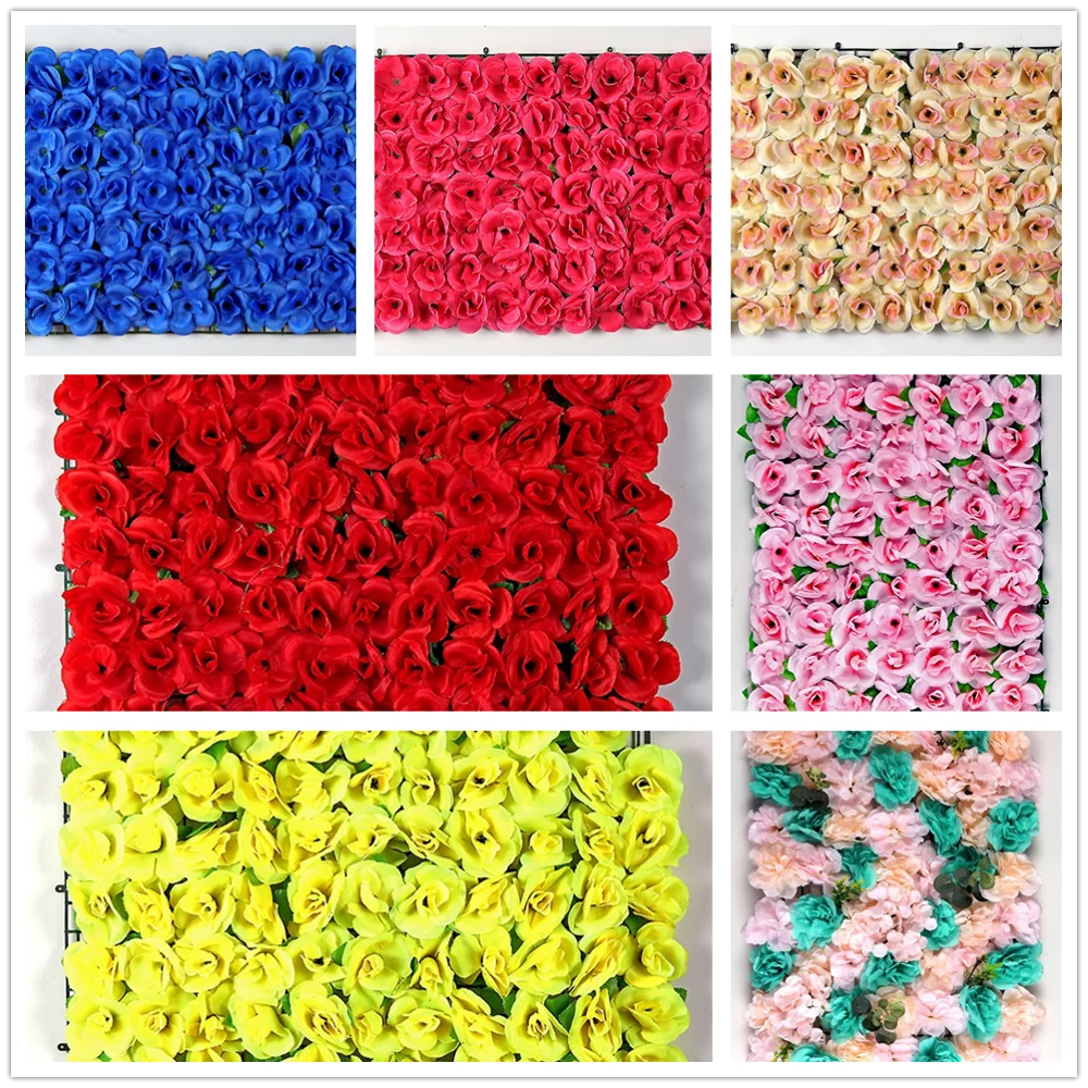 

Artificial Flowers Wall Decoration Decorative Silk Flower Panels Flower Wall for Home Party Wedding Christmas Festival Photo Ba