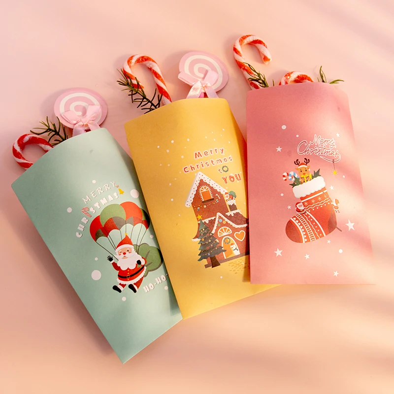 12 комплектов Рождественский Бумажный Подарочный Пакет iCraft подарочная упаковка