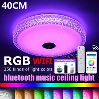 220w ac110 240v rgb led ceiling light home lighting remote app control bluetooth speaker music light bedroom smart ceiling lamp