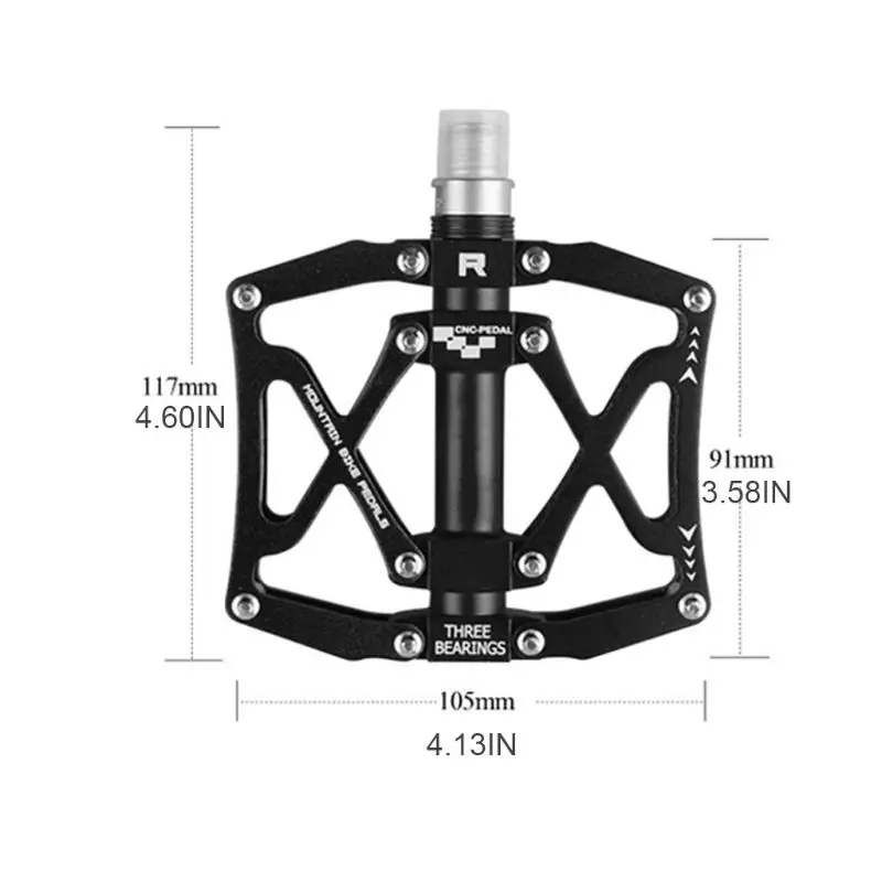 

Road Mountain Bike Pedals Aluminum Alloy Bearing Bicycle Parts Anti-skid Lightweight Riding Foot Platform Durable Cycling Modifi