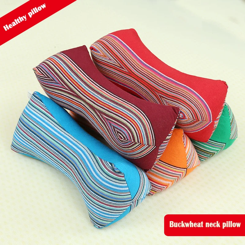 Старая грубая ткань в полоску подушка виде кости оболочкой из для шеи с цветочным