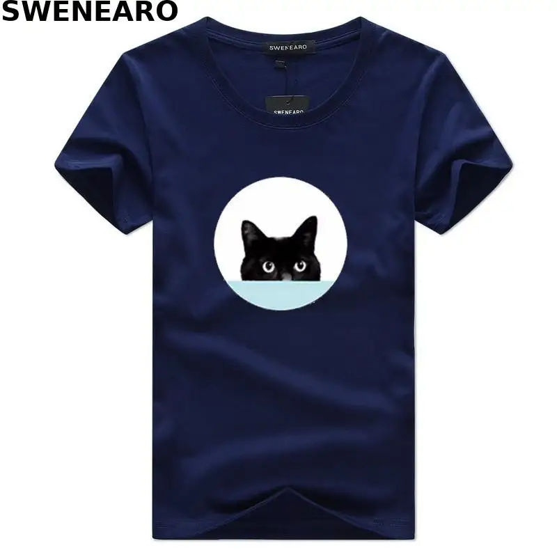 

2021 summer cat people pattern printing T-shirt men's casual O-neck short-sleeved brand T-shirt men's breathable T-shirt men