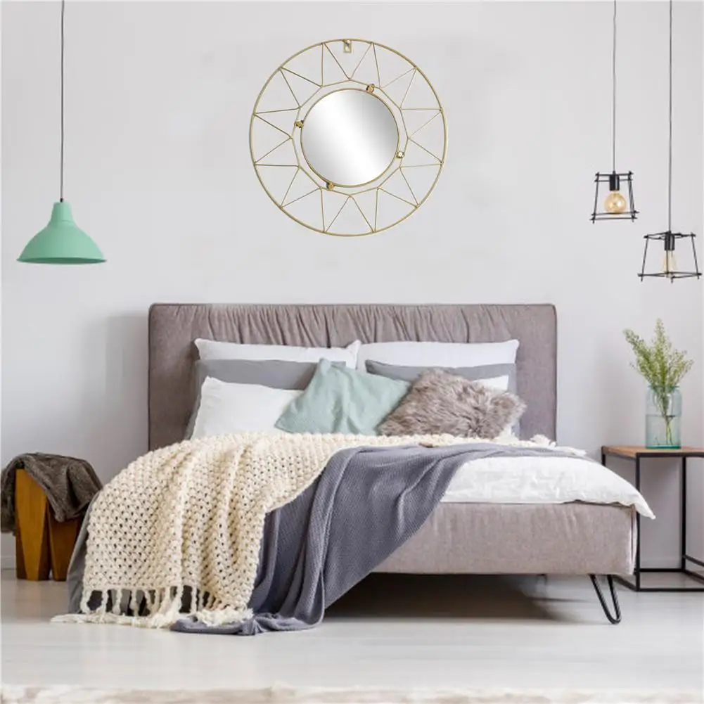 Скандинавском стиле металлическое Золотое зеркало Настенное подвесное для