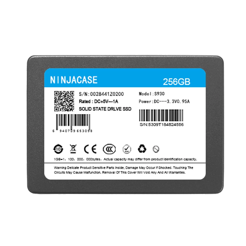 SSD- NINJACASE 2, 5 SATA3 SATA6 60  120  240  500