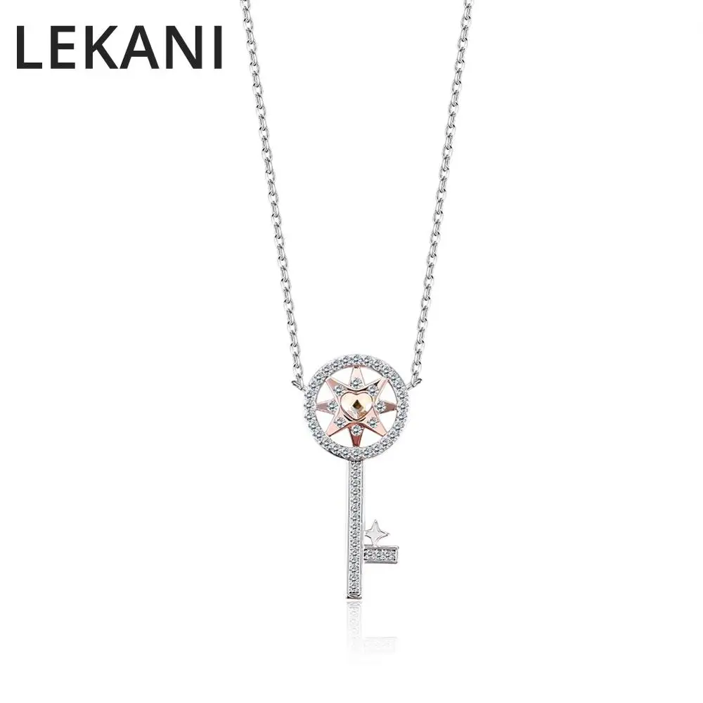 Новое ожерелье с подвеской в форме ключа сердца кристаллы из австрийского