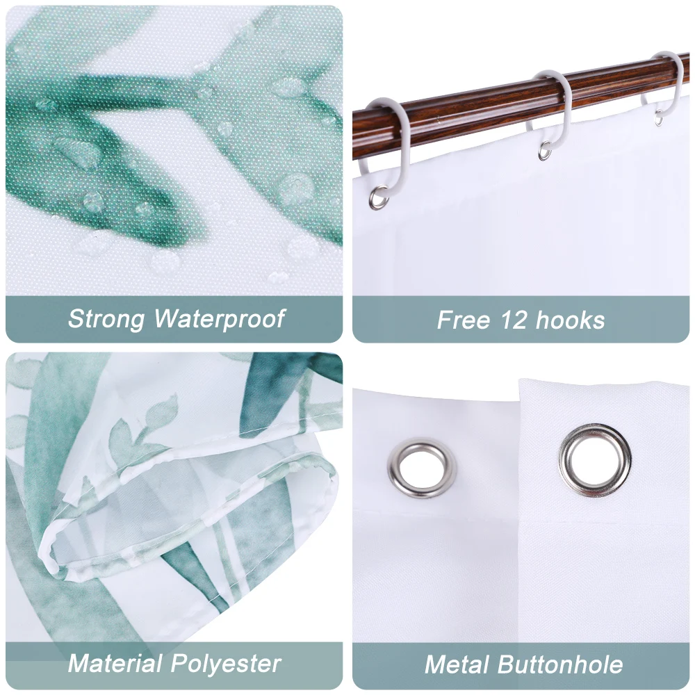 Занавеска для душа с принтом морской черепахи водостойкая полиэфирная занавеска