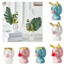 Милая девочка, горшок для суккулентов, Настольная Ваза, микро ландшафтное украшение, кролик, кошка, уши, девушка, выдувающий пузыри, изысканный цветочный горшок