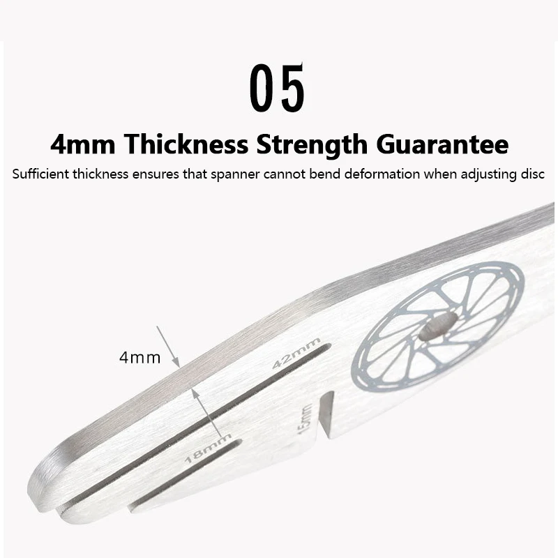 

Bike Bicycle Wrench Disc Brake Rotor Alignment Truing Tool Adjustment Durable Stainless Steel Wrench Bike Bicycle Repair Tools