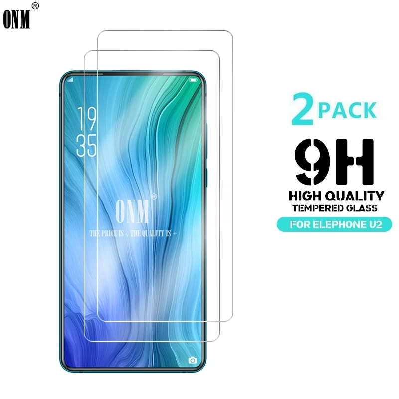2 шт закаленное стекло для Elephone U2 протектор экрана 2.5D 9H защитная пленка|Защитные