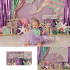 Littlte фон для фотосъемки с изображением торта русалки для детского дня рождения художественный фон для детской фотостудии
