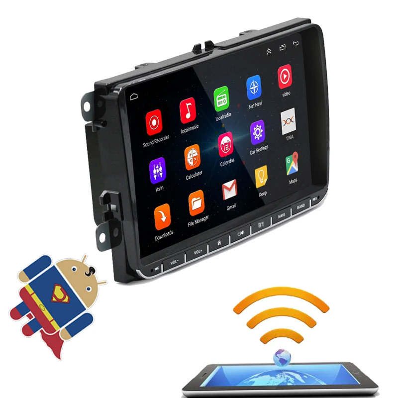 2 Din " мультимедиа для Bora Golf VW Polo Passat B6 B7 Touran Android wifi стерео радио gps навигация MP5 плеер