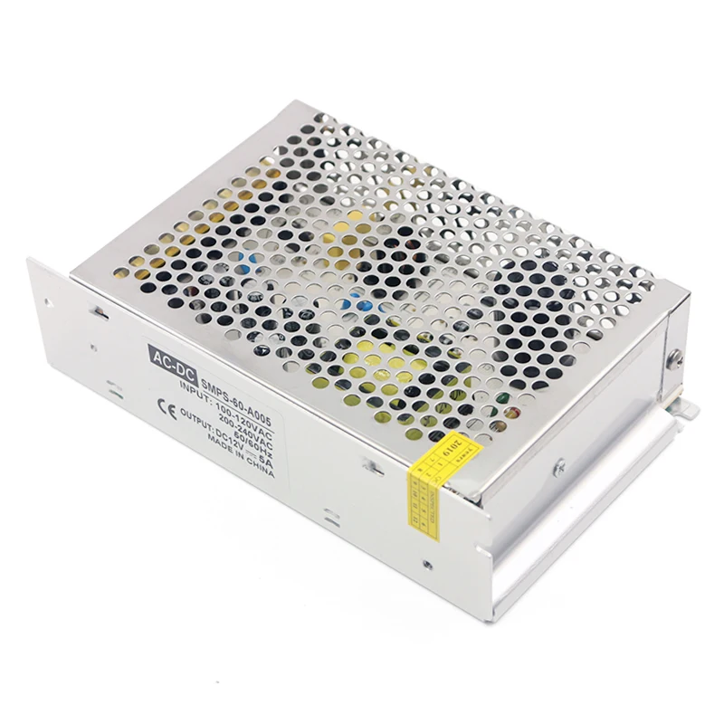 Источник питания 12В 5А AC100 240V батарея чехол источник CCTV импульсный аксессуары