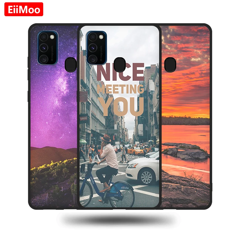 EiiMoo 3D чехол с рисунком для Samsung Galaxy M30 M30S мягкий силиконовый черный задняя крышка M