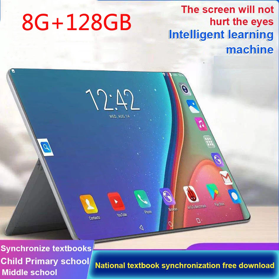 

4G LTE 2.5D Tablet PC 8G Ram +128G Rom Curved FHD Wifi Bluetooth Gaming 10.1 INCH android 9.0 tablet for Zoom and Schoology