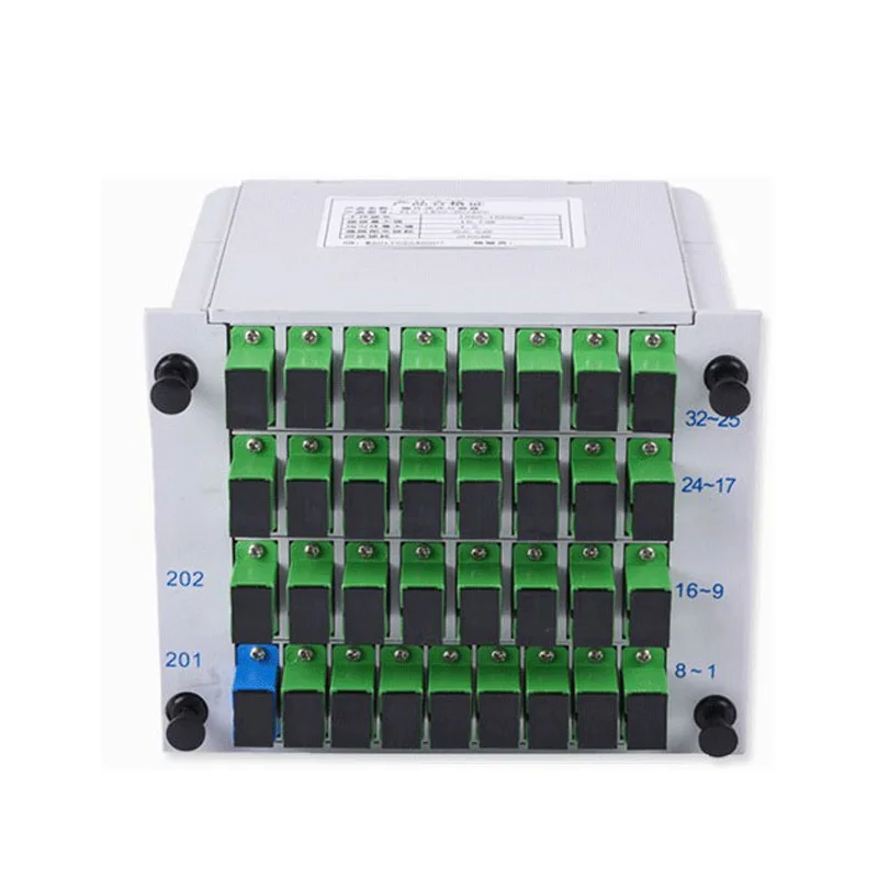 1x32 SCUPC plc разделитель abs коробка sc волоконно-оптическая FTTH PLC 1:32 кассета карта