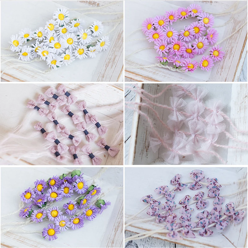 Diademas el&aacute;sticas para ni&ntilde;a reci&eacute;n nacida, lazos de flores, accesorios para estudio fotogr&aacute;fico-0