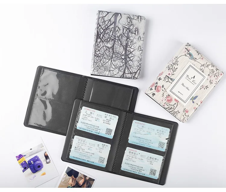 64 карманы 3 дюймов фотоальбом книги для ЖК-дисплея с подсветкой Fujifilm Instax Mini самоклейка на окна альбом Instax Mini 9 камеры одноступенного процесса 8 7s 90 70 25 визитная карточка держатель билета