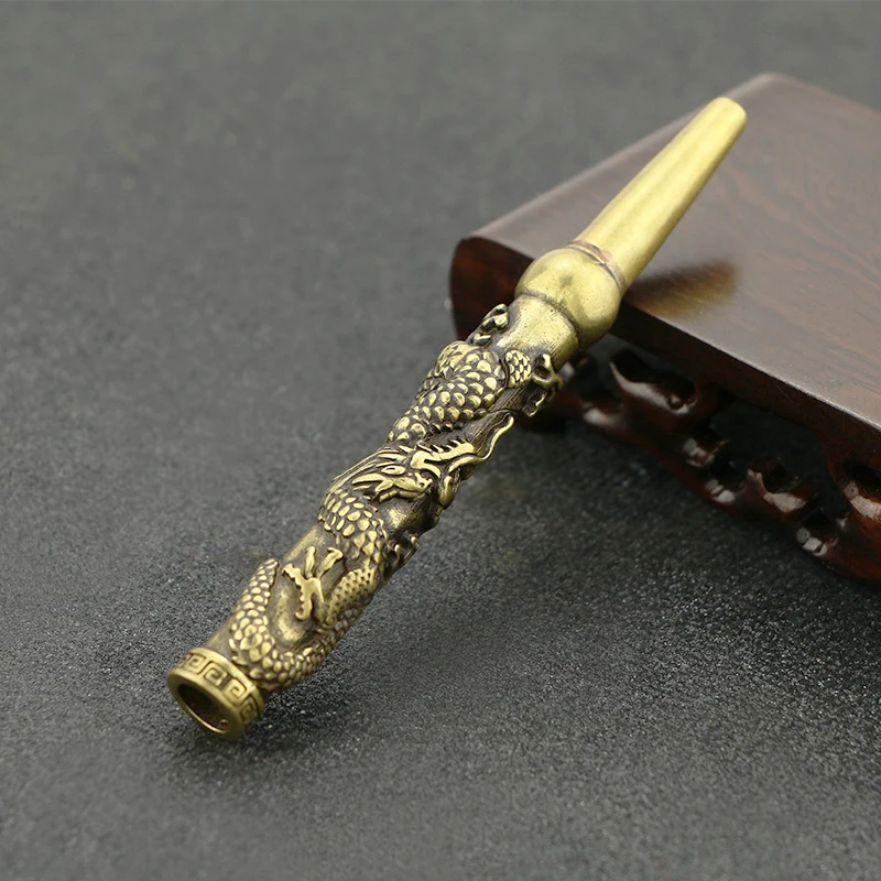 

Retro Brass Smoke Dragon Cigarette Holder Filter Tobacco Pipe Creative Smoking Pipe Smoking Accessories Husband Father's Gifts