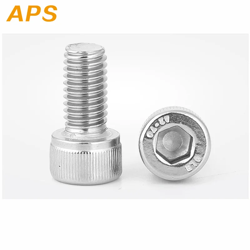 10pcs M3 M4 M5 M6 M8 304 A2 Stainless Steel Black grade 12.9 steel DIN912 Hexagon Hex Socket Head Cap Allen Bolt Screw L=4-150mm |