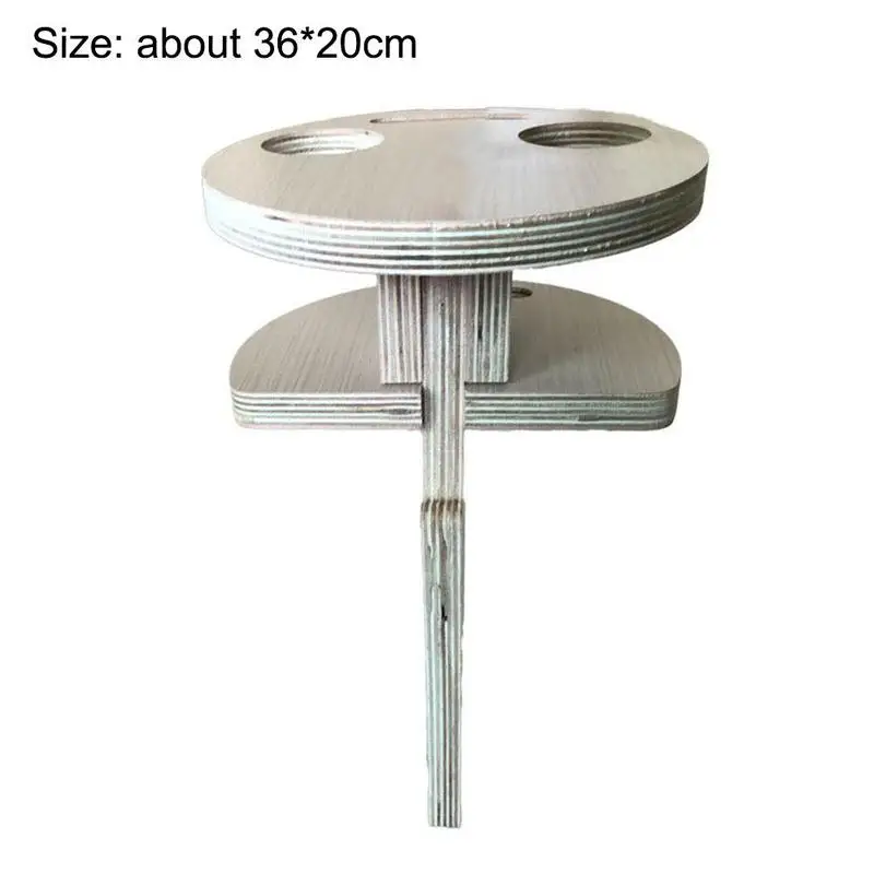 

Foldable Wood Wine Table Picnic Portable Camping Outdoor Garden Furniture Sets Balcony Folding Coffee Small Desk Balcony