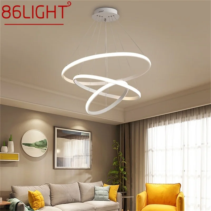 

86LIGHT Nordic Pendant Lights Round Modern LED Lamp Creative Fixture For Home Decoration