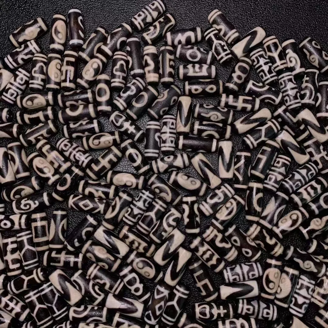 

300 шт./лот ювелирные аксессуары россыпью бусины Сделай Сам Тибет уникальные бусины из натурального агата dzi в этническом стиле оптовая прода...