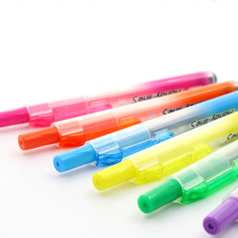Ручка-хайлайтер Pentel surligeur S SXS15 стильная Выдвижная неоновая ручка 6 цветов |
