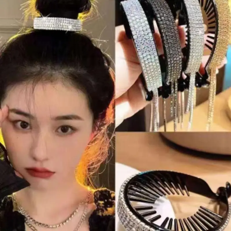 

Fashion Shine Metal Hair Clips For Women Temperament V-shaped Pearls Hair Pins Hair Accessories Jewelry U2s4