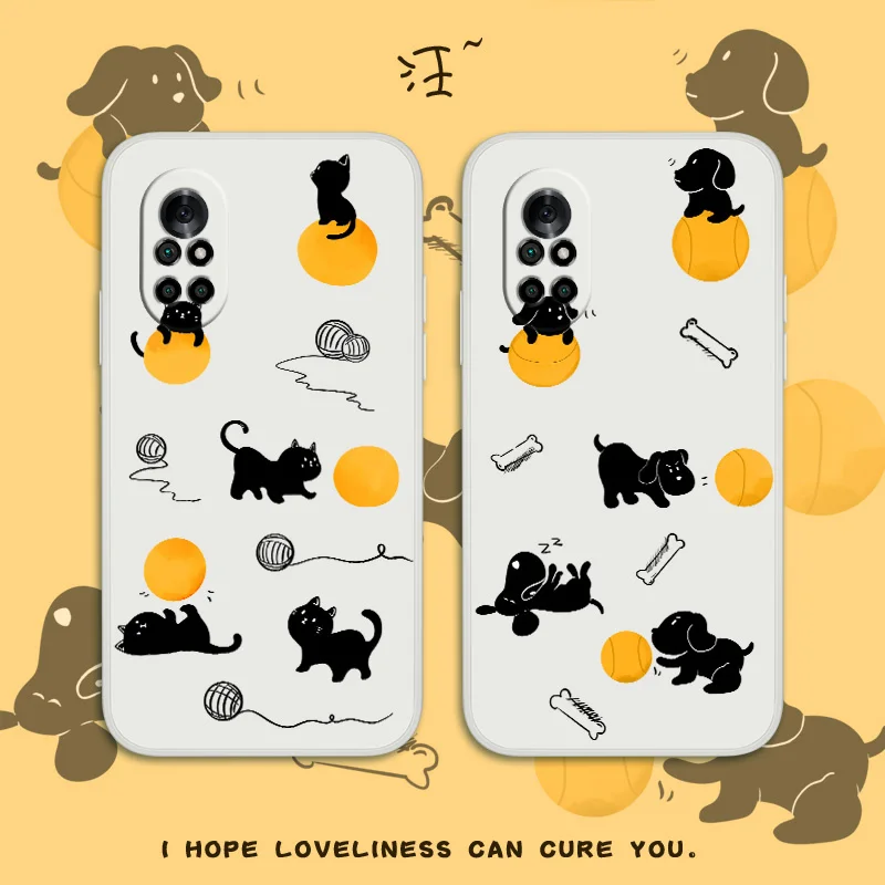 

Well Behaved Kitten Phone Case For Huawei Nova8 8Pro 8SE Nova 7 7Pro 7SE 6 6se 5 5Pro 5Z 5I 5Ipro 5T 4 4E Silicone Cover