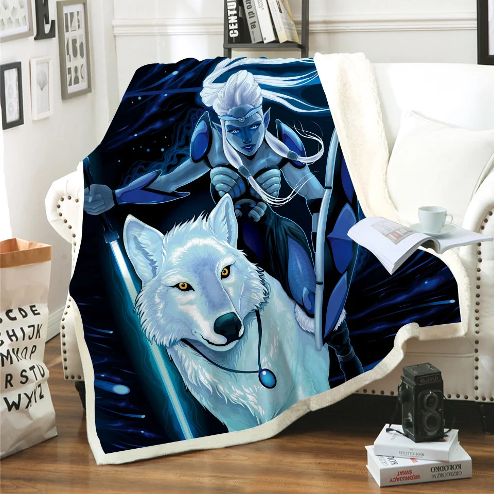 

Одеяло из шерпы с 3D рисунком животных, детское постельное белье в подарок, домашний текстиль, зимний теплый