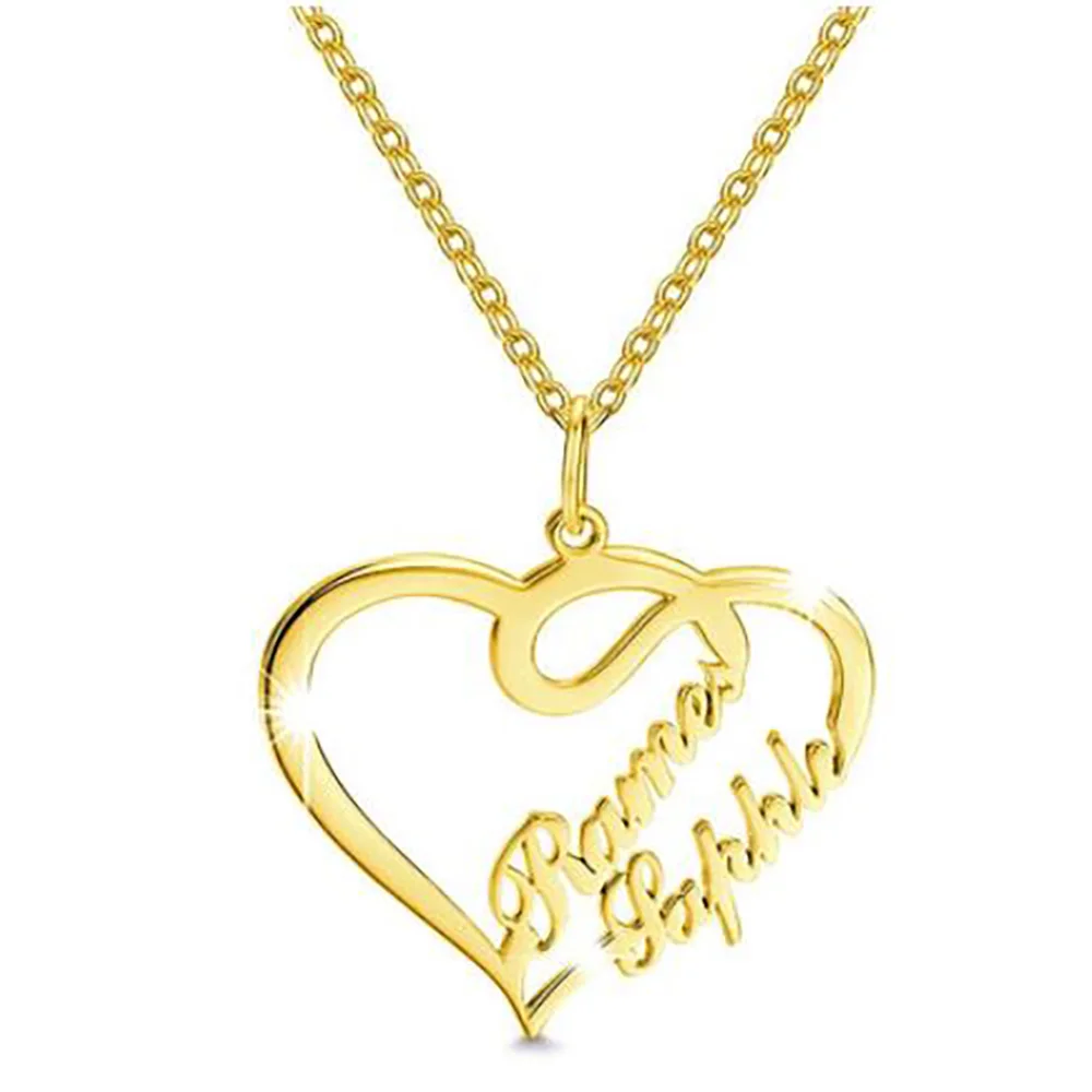 

Custom Name Necklace Double Name Personalized Stainless Steel Necklace For Women Choker Pendant Necklace