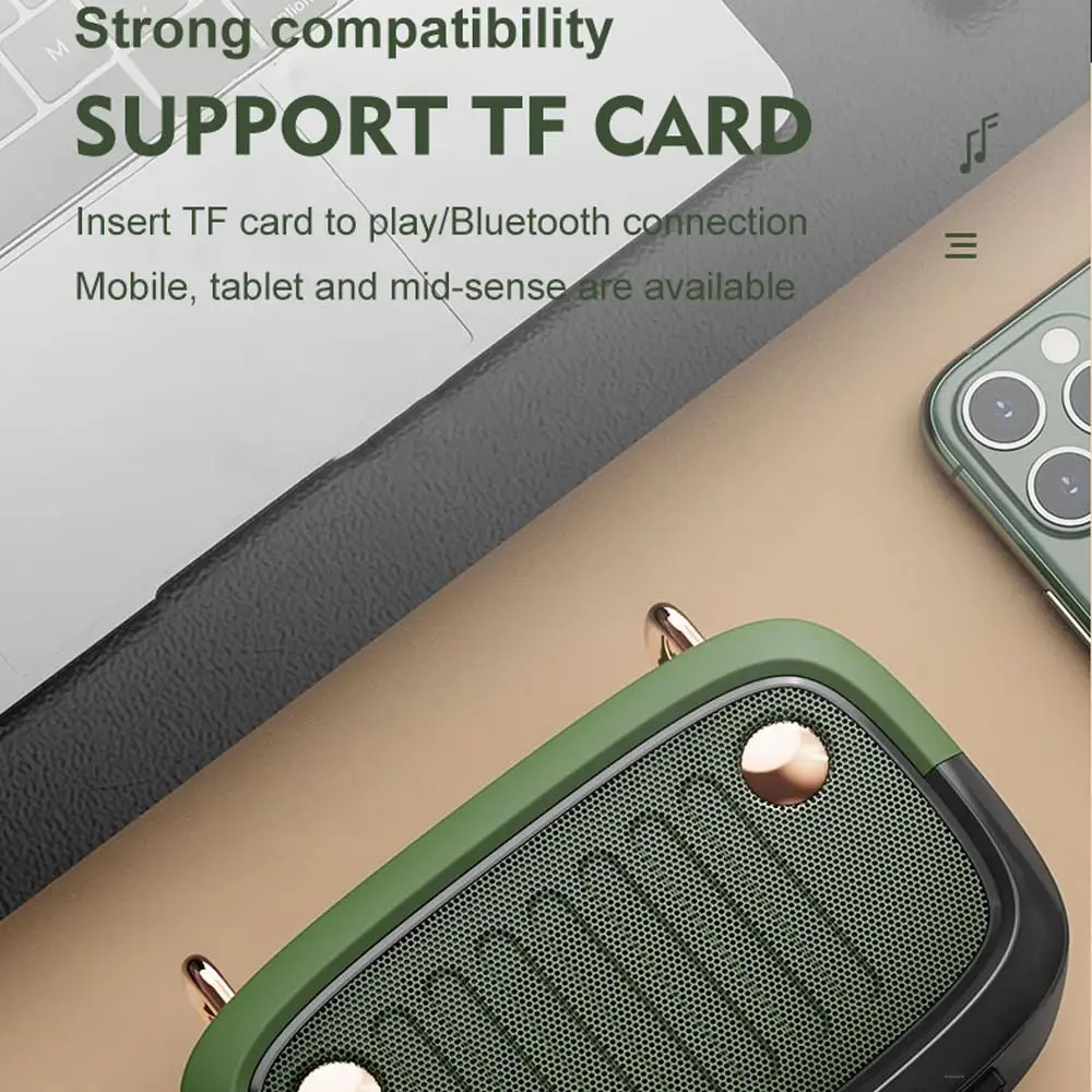 Крутой винтажный портативный Bluetooth V5.0 динамик с длительным временем работы