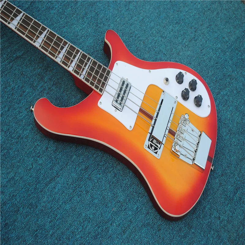 

2021! NEW! High quality electric guitar, Ricken 4003-4 strings bass guitar,Cherry red, free shipping