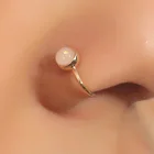 1 шт. модное кольцо для носа очаровательное Цветочное сердце пентаграмма Кристалл металлическое кольцо для носа клипса на носу Кольцо Серьги простого пирсинга