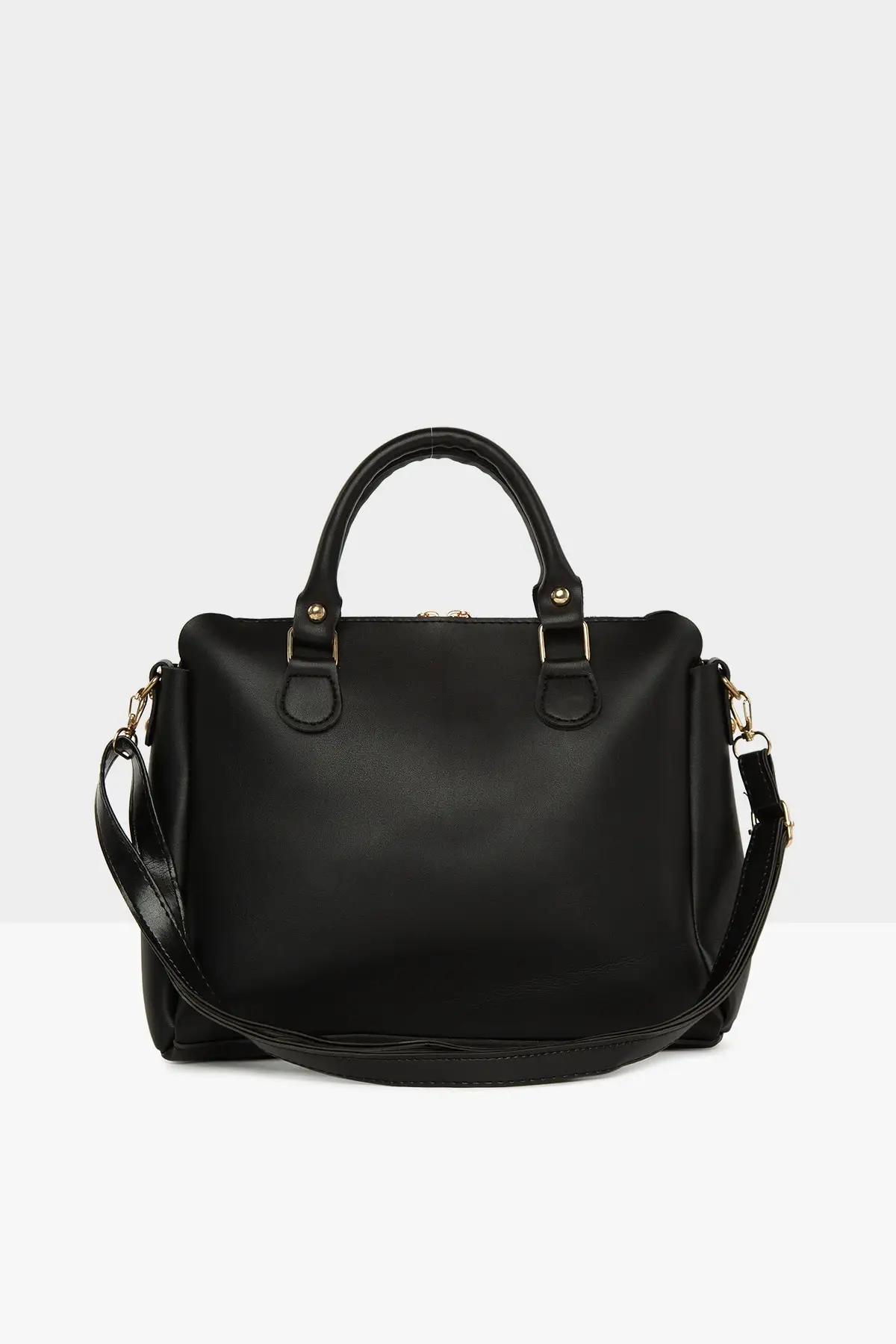 

Women's Black Sheer Double Zipper Shoulder Bags M000005043