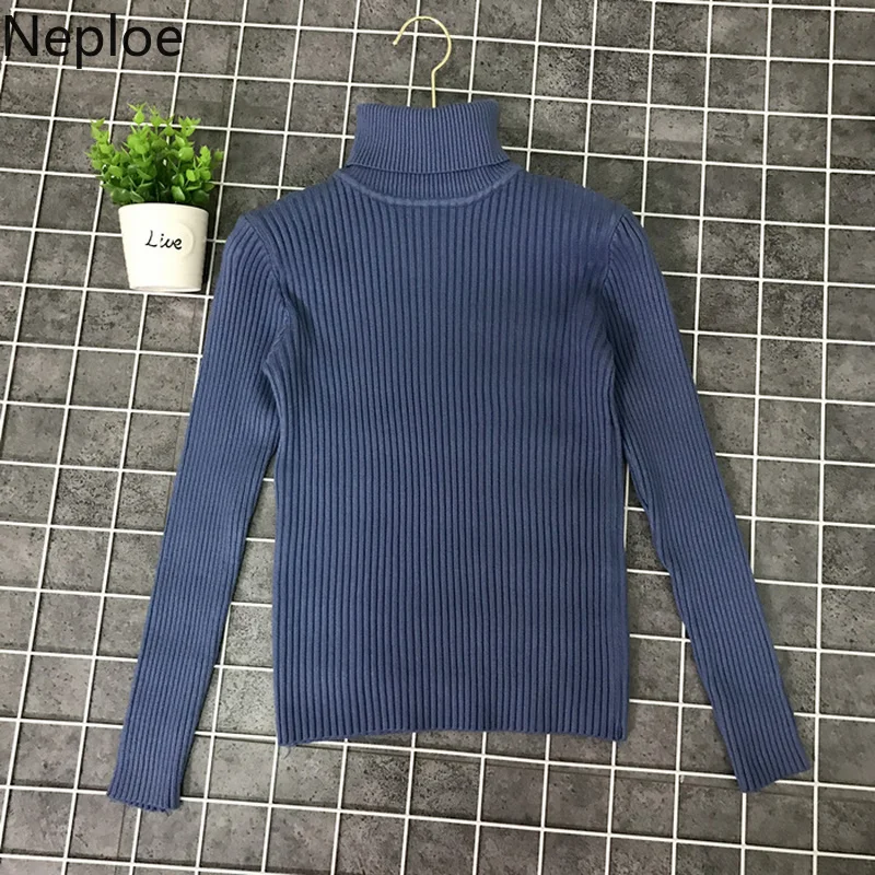 Neploe шикарный пуловер с высоким воротником и длинным рукавом свитер для женщин