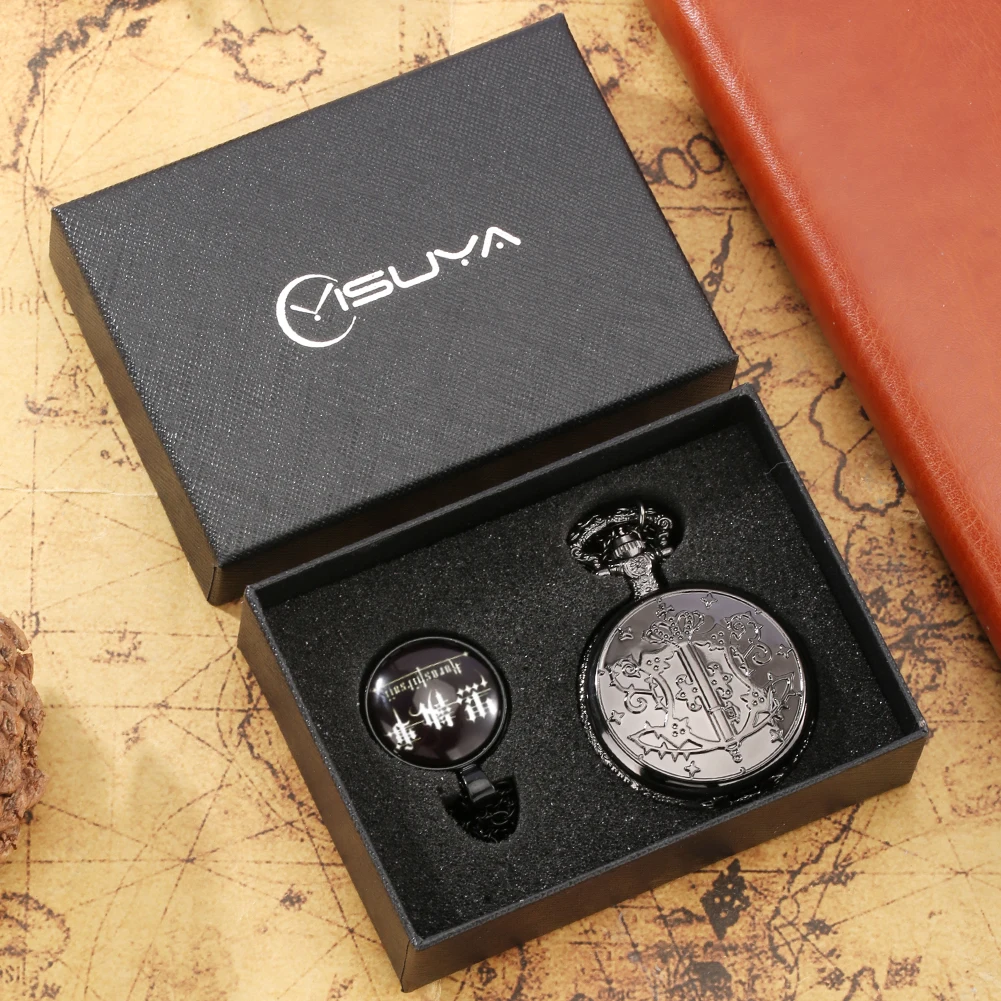 

Практичные кварцевые карманные часы с подвеской и цепочкой подарочные наборы с модной подарочной коробкой для мужчин и женщин