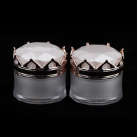 2 pcs cream jars travel containers with crown lids for face hand body cream