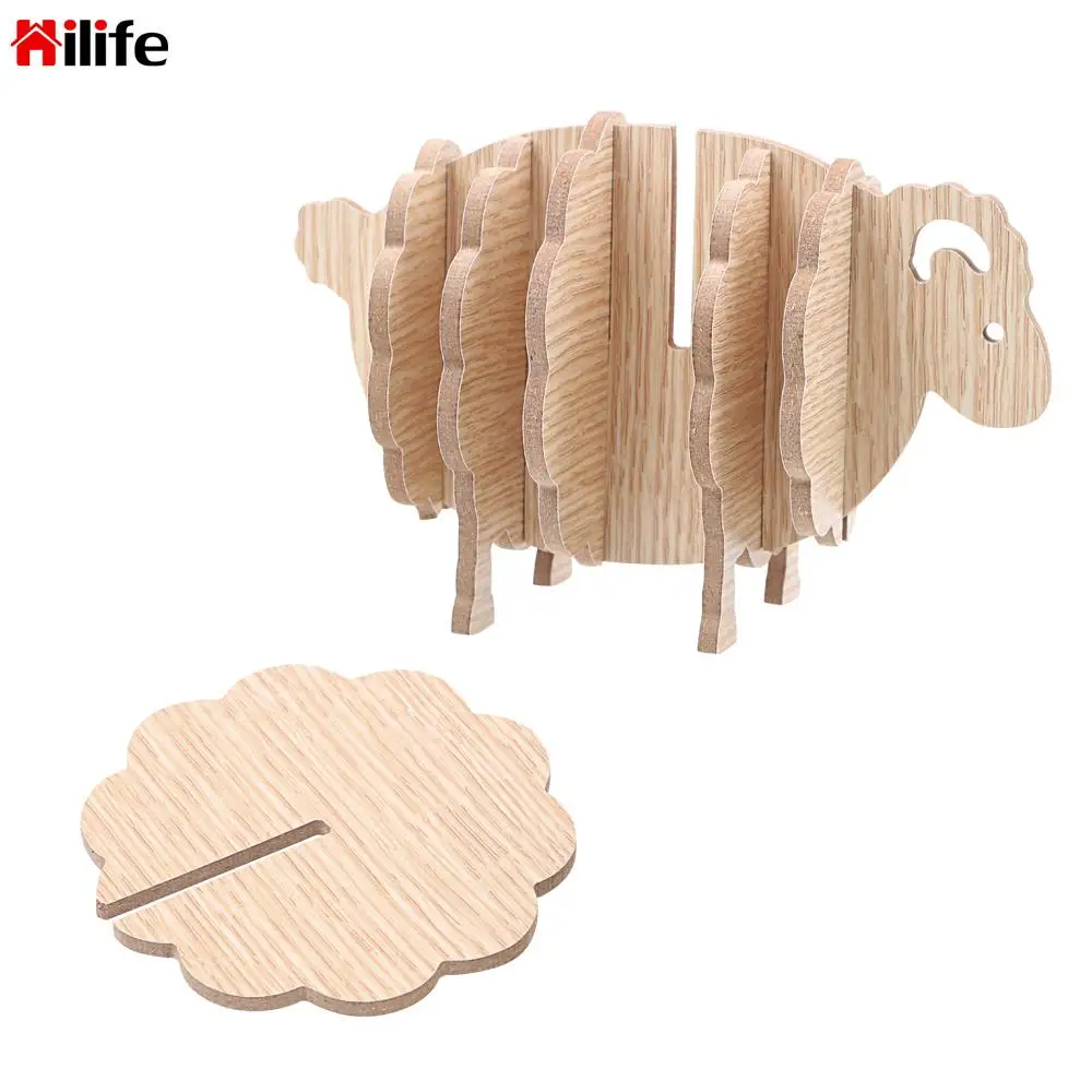 

7 шт./компл. коврики для кофейных чашек деревянной Овцы подставки для столовых приборов приспособления кухонные аксессуары Настольный ковр...