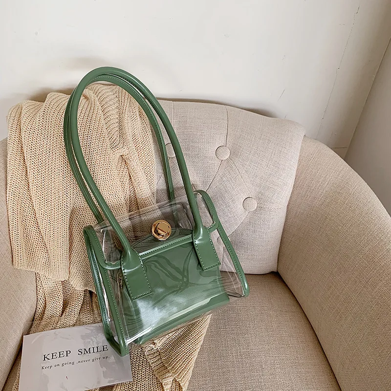 Прозрачная женская сумка 2020 летняя новая трендовая Чистая красная модная