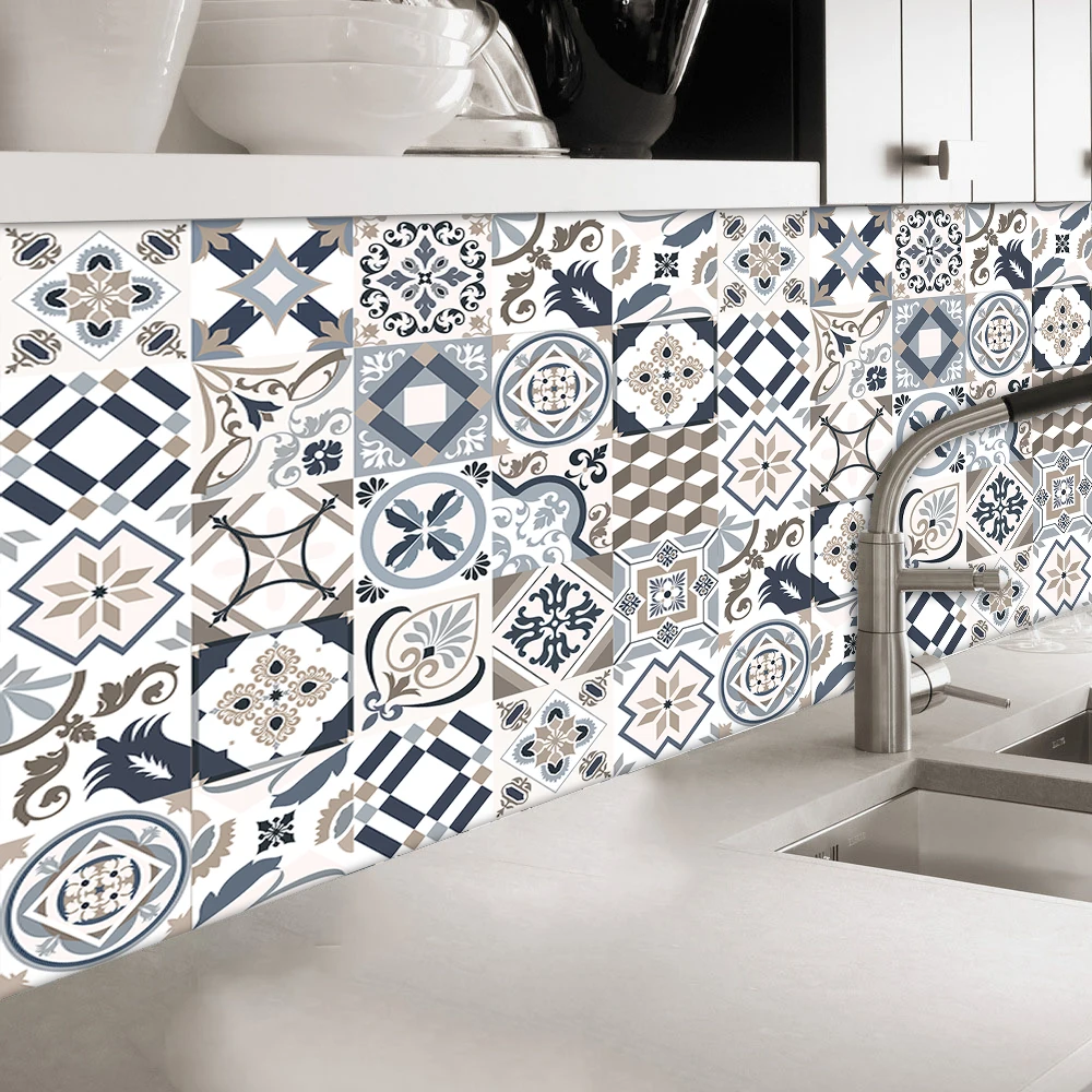 ПВХ Наклейка на стену в марокканском стиле самоклеящиеся водонепроницаемые обои