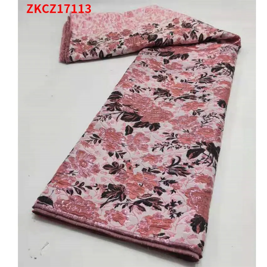 

Высококачественный нигерийское, Африканское, французское кружево жаккардовый текстиль, ткань для свадьбы ZKCZ17113