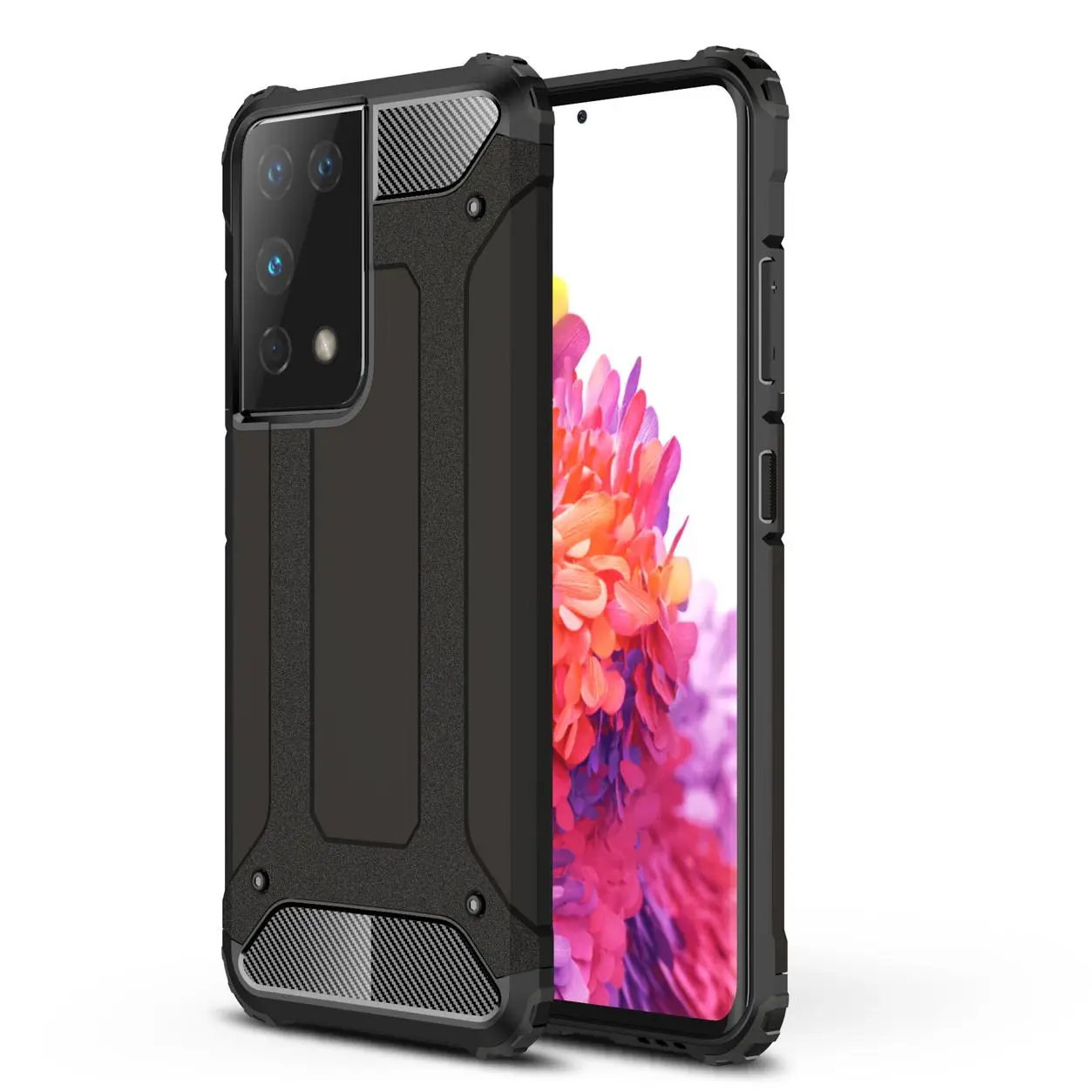 

Simple Armor Rugged Heavy Shockproof Phone Case For Samsung Galaxy S21 20 FE Ultra Plus Luxury Anti Fall Colors Protection Cover