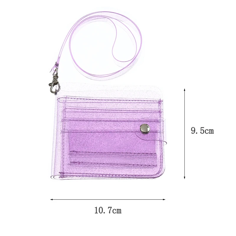 Women Purse PVC Clear Transparent Jelly Bag Mini Money Wallet Card Holder Clear Wallet Ladies Purse Wallet Jelly Card Holder images - 6