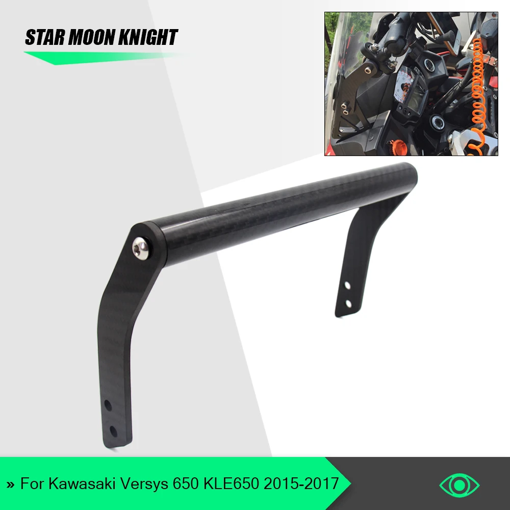 

Модифицированный кронштейн для навигации GPS из углеродного волокна для мотоцикла с ЧПУ для KAWASAKI VERSYS650 KLE650 2015 2019