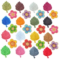 custom wholesale new embroidered cloth stickers maple leaf patch clothing accessories accessories flower patch